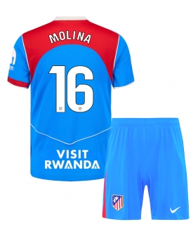 Atletico Madrid Nahuel Molina #16 Maglia Gara Terza Repliche 2025-26 Bambino Maniche Corte